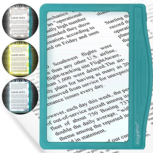 5X LED Page Magnifier with 3 Lighting Modes & 24 Fully Dimmable LEDs