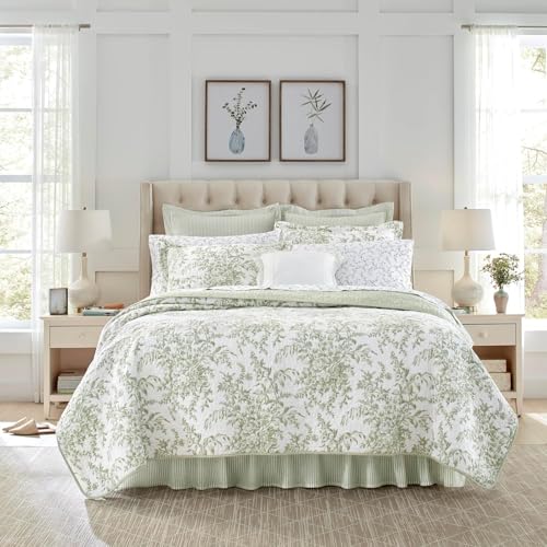 Laura Ashley Queen Comforter Set - Soft Cotton Bedding