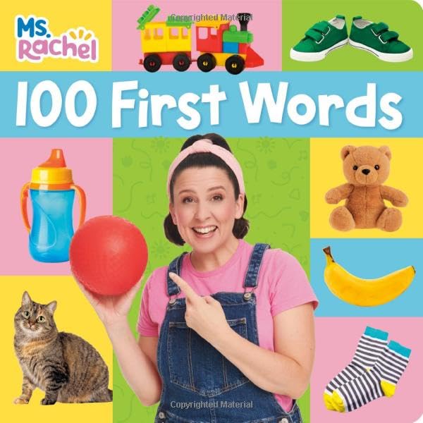 100 First Words Board Book by Ms. Rachel
