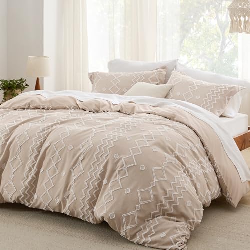 Bedsure Boho Duvet Cover Queen: Elegant Tufted Bedding