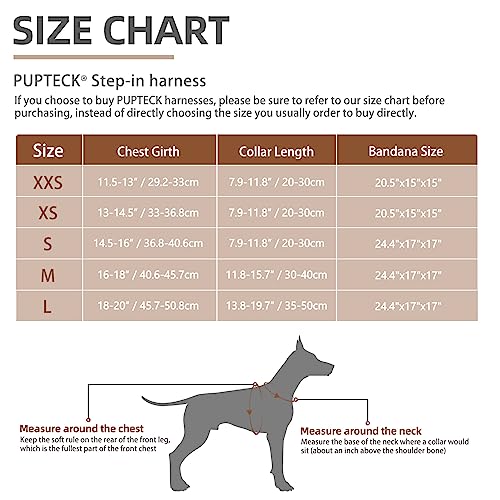 PUPTECK Adjustable Dog Harness Collar and Leash Set Step in No Pull Pet Harness for Small Medium Dogs Puppy Cats Outdoor Walking Soft Mesh Padded Reflective Vest Harnesses Navy Blue Alpaca XXS