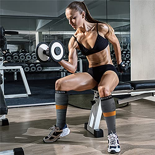 CHARMKING Compression Socks for Women & Men Circulation (3 Pairs) 15-20 mmHg is Best Athletic for Running Flight Travel Support Cycling Pregnant - Boost Performance Durability (S/M Multi 24)