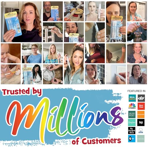 Slobproof Touch Up Paint Pen- Refillable Paint Brush Pens 5 in 1 Pack- Paint Touch Up Pen for Walls Paint Brush Pen Paint Touch Up Pen for Wall Furniture Kitchen Cabinet Wood Floor Window