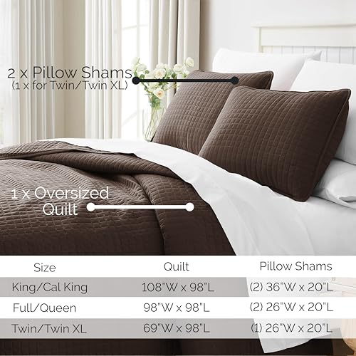 Soft Brushed Microfiber King Quilt Set