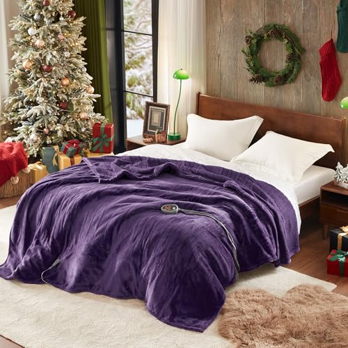 Beautyrest Heated Microlight to Berber 100% Polyester Solid Microlight to Berber Heated Blanket