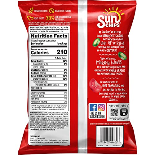 Sunchips 30% Less Fat Multigrain Snacks