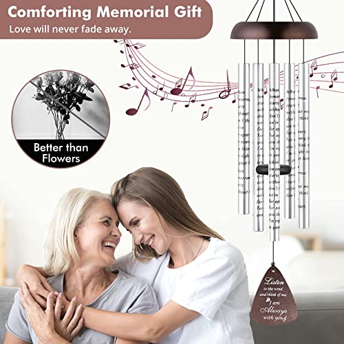 Sympathy Gift Wind Chimes for Outside - Memorial Wind Chimes for Loss of Loved One Mother Father Memorial Gifts in Memory of Loved One Breavement Gifts for Condolence Remembrance Bronze