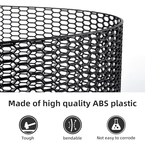 AggAuto 47\"x16\" ABS Plastic Universal Car Grill Mesh Automotive Grille Insert Bumper Rhombic Hole 10x30mm Grids Black
