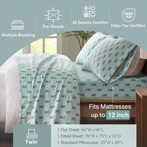 True North Cozy Cotton Flannel Sheets for Warmth