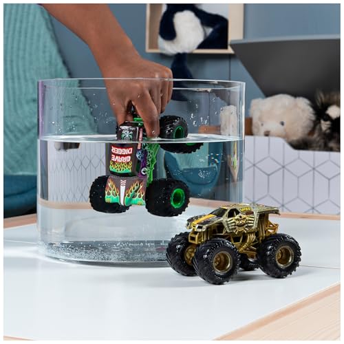 Monster Jam Official Reveal The Steel 4-Pack of Color-Changing Die-Cast Monster Trucks 1:64 Scale (6058463)