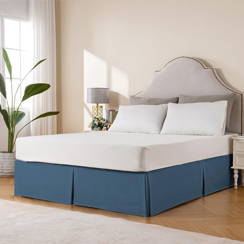 MIYE Pleated Bed Skirt: Easy Fit, Machine Washable