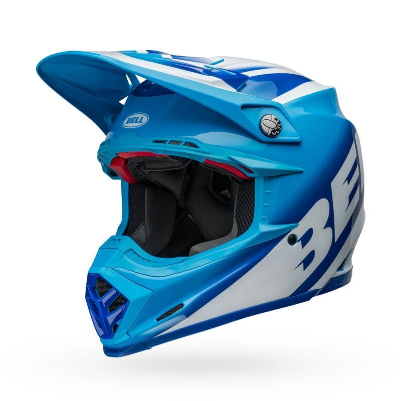 BELL Bell Moto-9S Flex Helmets (Rail Gloss Blue/White - Medium)