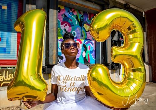 Gold 9 Balloon Number 40 Inch Number 9 19 29 39 1989 Birthday Balloons Large Foil Mylar Decorations for Birthday Party Engagement Wedding Anniversary