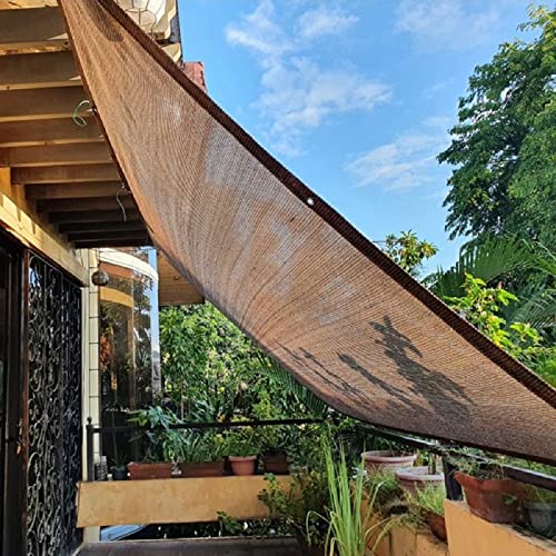 Abrotain Fence Privacy Screen Balcony Sun Shade Cloth 9'9\"x9'9\" 80% Shade Fabric Outdoor Patio Screens Mesh Panels Apartments Railing Cover UV Protection for Backyard Garden Porch Deck