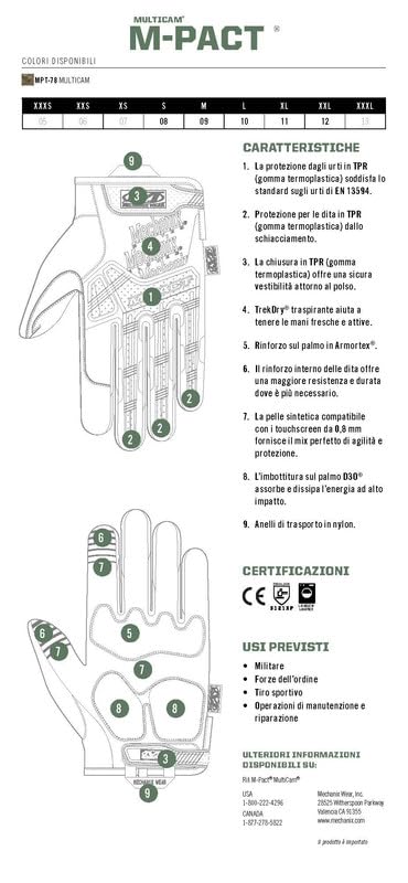 Mechanix M-Pact Covert Glove Impact Protection