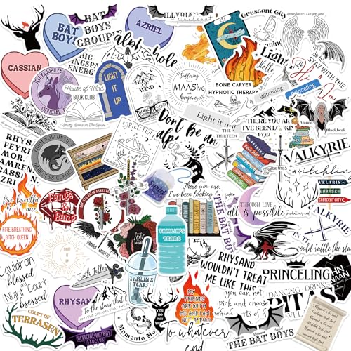 100PCS SMJ Book Stickers Pack Bookish Stickers for Kindle AC TOG CC Series Book Stickers Bundle Book Lover Gifts