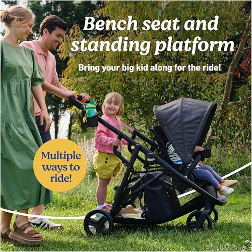 Graco Ready2Grow LX 2.0 Double Stroller | Features Bench Seat and Standing Platform Options Clark - Amazon Vine